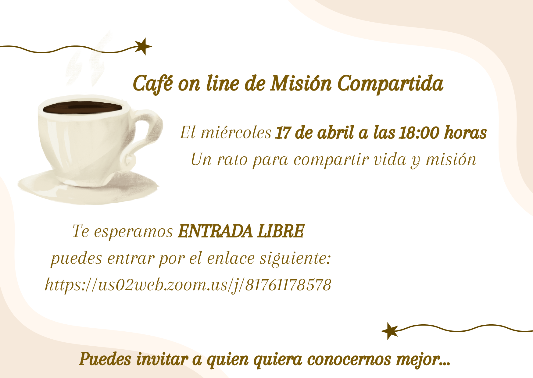 Café Misión Compartida on line