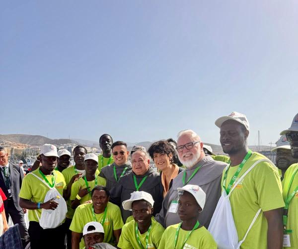 Visita del Papa puerto de Arguineguín