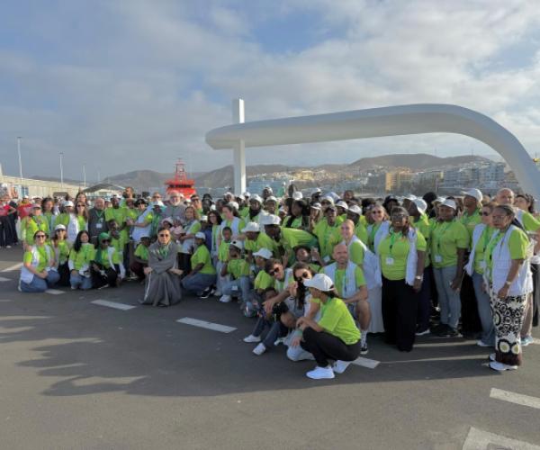 Visita del Papa puerto de Arguineguín