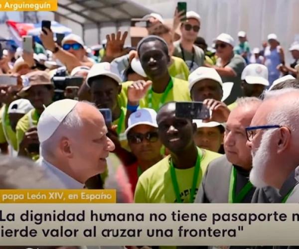 Visita del Papa puerto de Arguineguín